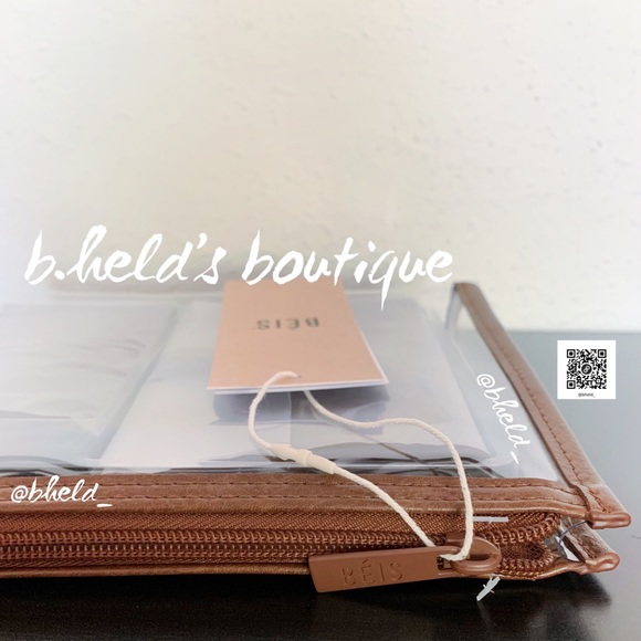 BÉIS The Passport & Luggage Tag Set in Maple Brown Brand New NWT - Picture 7 of 14